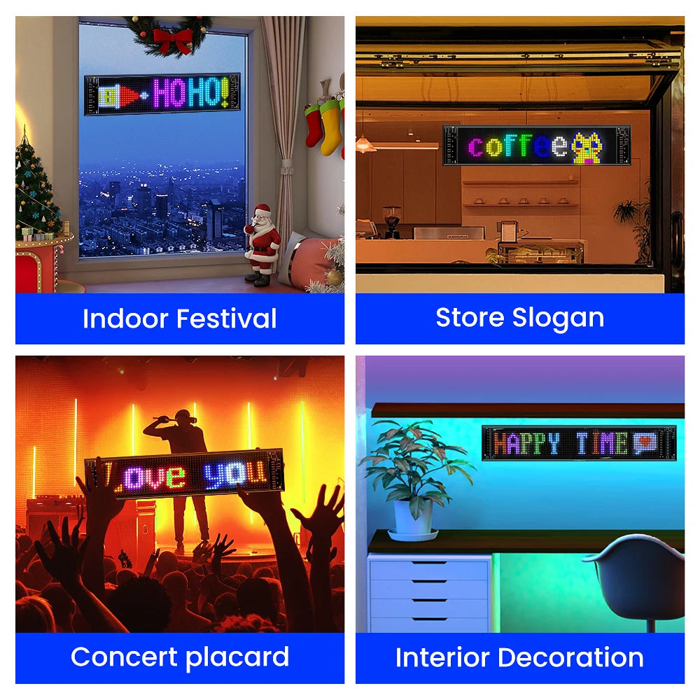5V Flexible LED Sign – Programmable Bluetooth Display