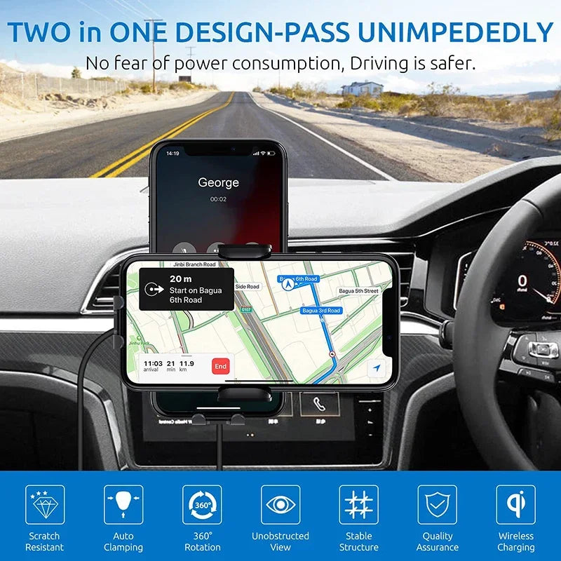 15W Fast Charging Universal Car Phone Holder